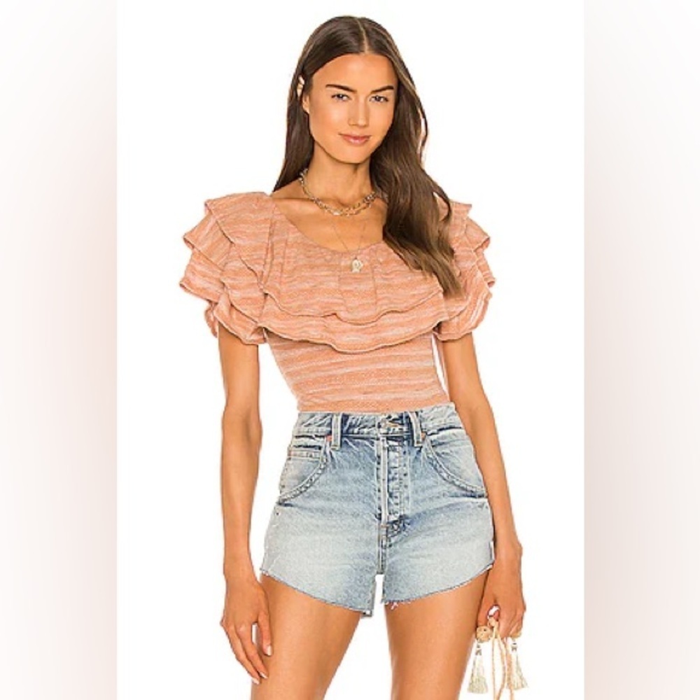 Free People Heirloom Ruffle Doe Combo Ruffle Nwt $78